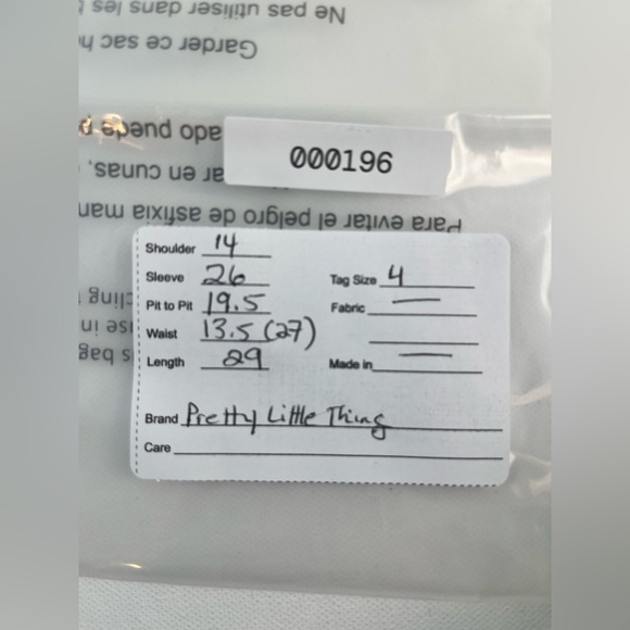 PrettyLittleThing White Sheer Stripe Button Front Romper Size 4 [000196] - Picture 7 of 7